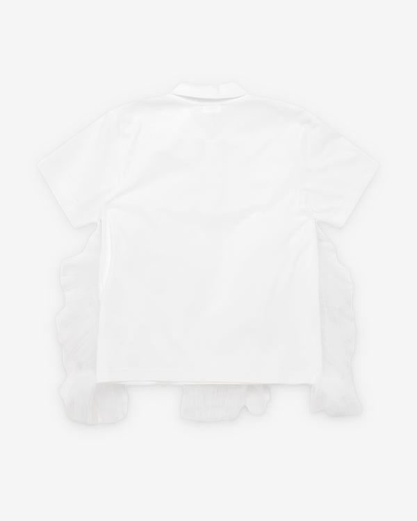 Noir Kei Ninomiya - Women's Tulle Polo Shirt - (White)