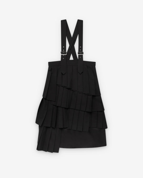 Noir Kei Ninomiya - Women's Pleated Pinafore - (Black)