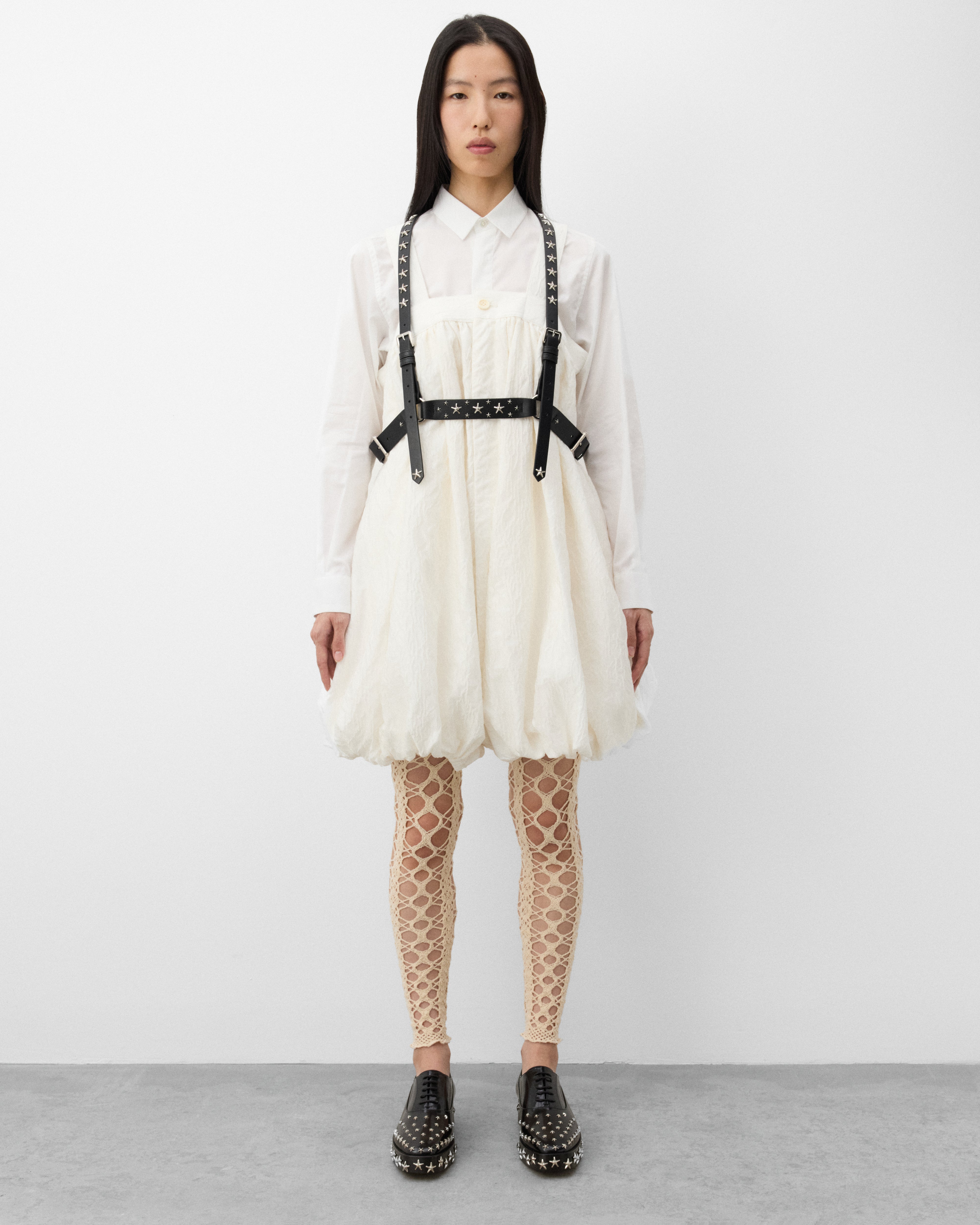 Noir Kei Ninomiya: Women's Pinafore Trousers (White) | Dover