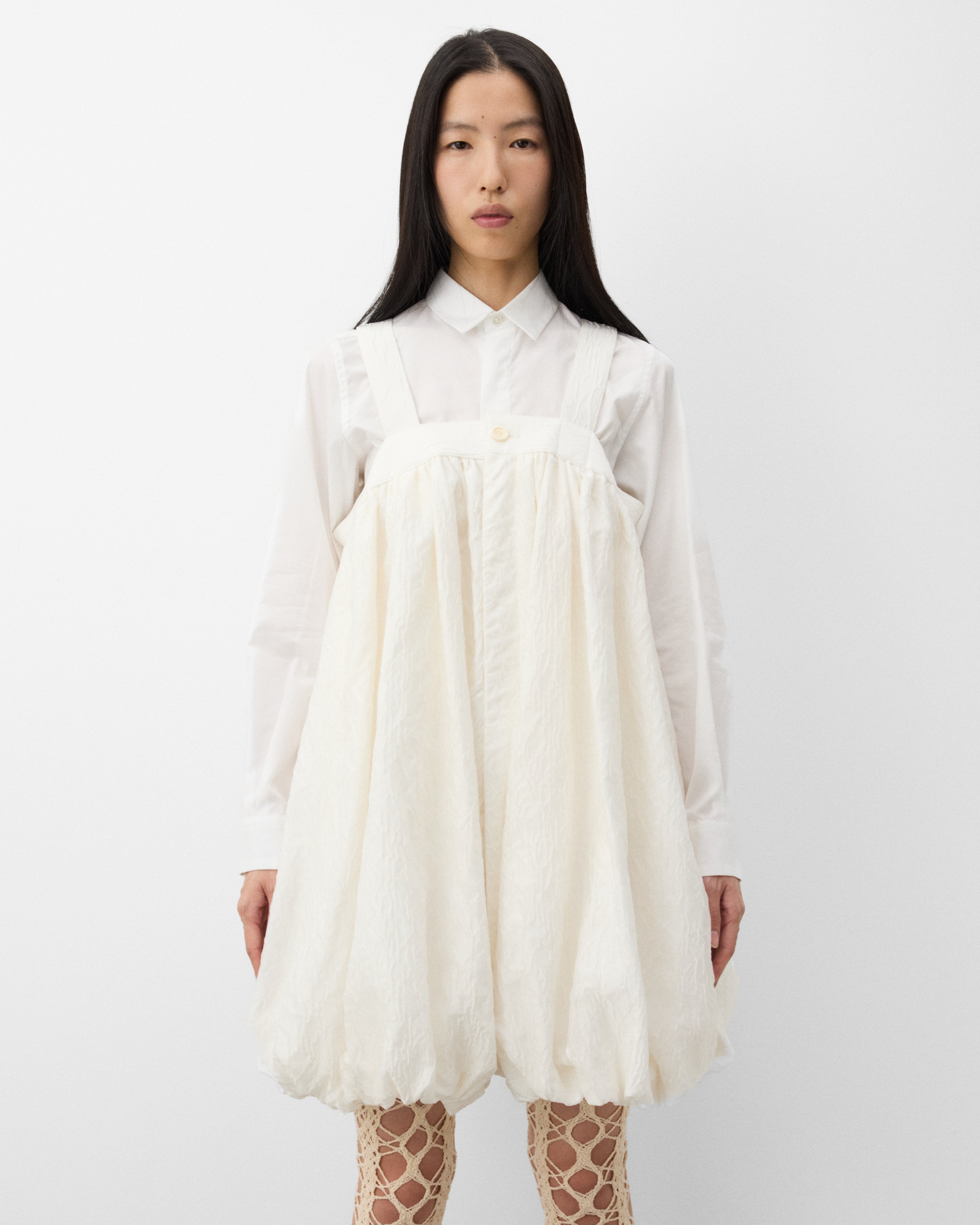 Noir Kei Ninomiya: Women's Pinafore Trousers (White) | Dover