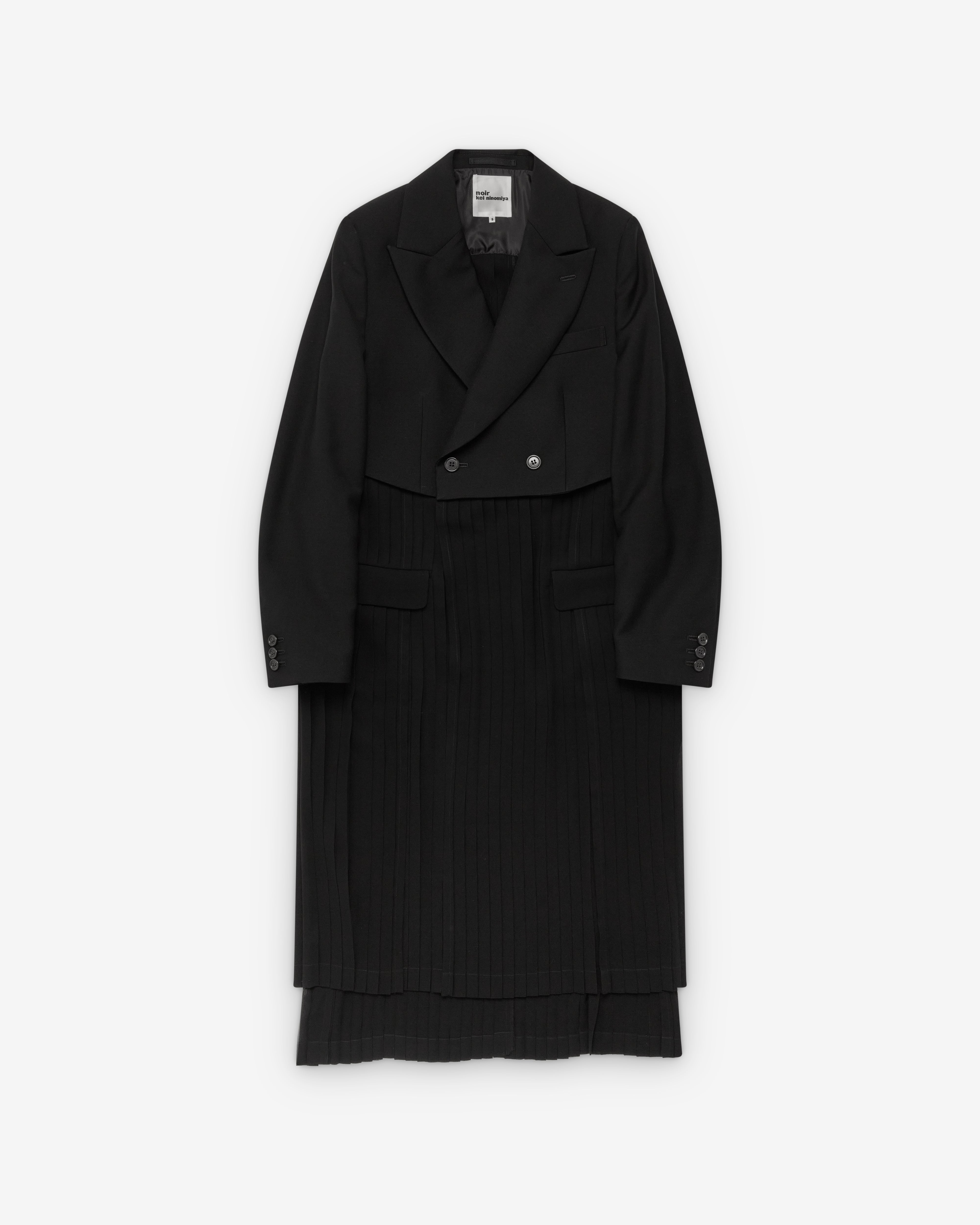 ぎ*ゅ様 noir kei ninomiya ブラックロングコート XS Noir Kei Ninomiya: Women's Pleated Blazer Coat (Black) | Dover