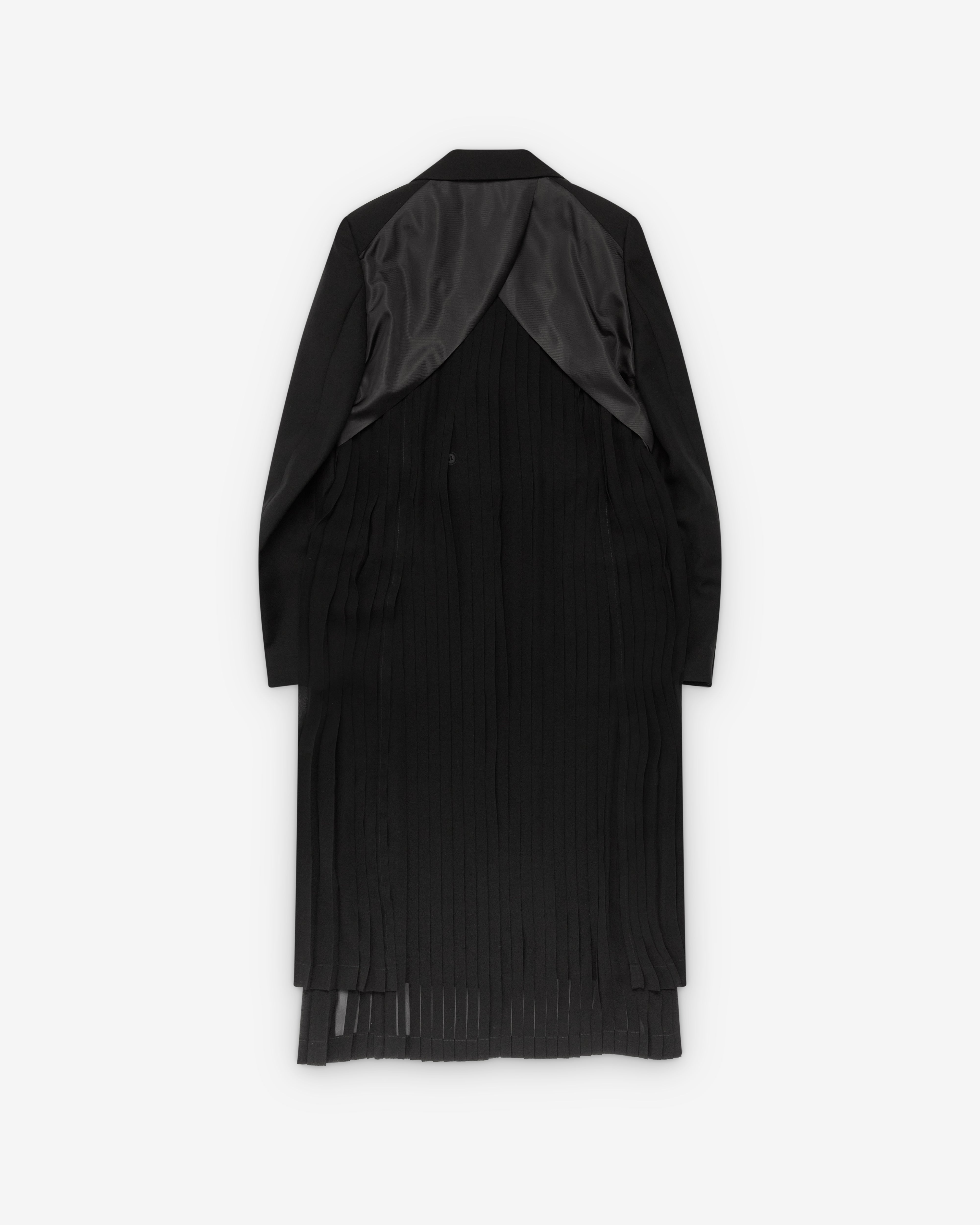 Noir Kei Ninomiya: Women's Pleated Blazer Coat (Black) | Dover