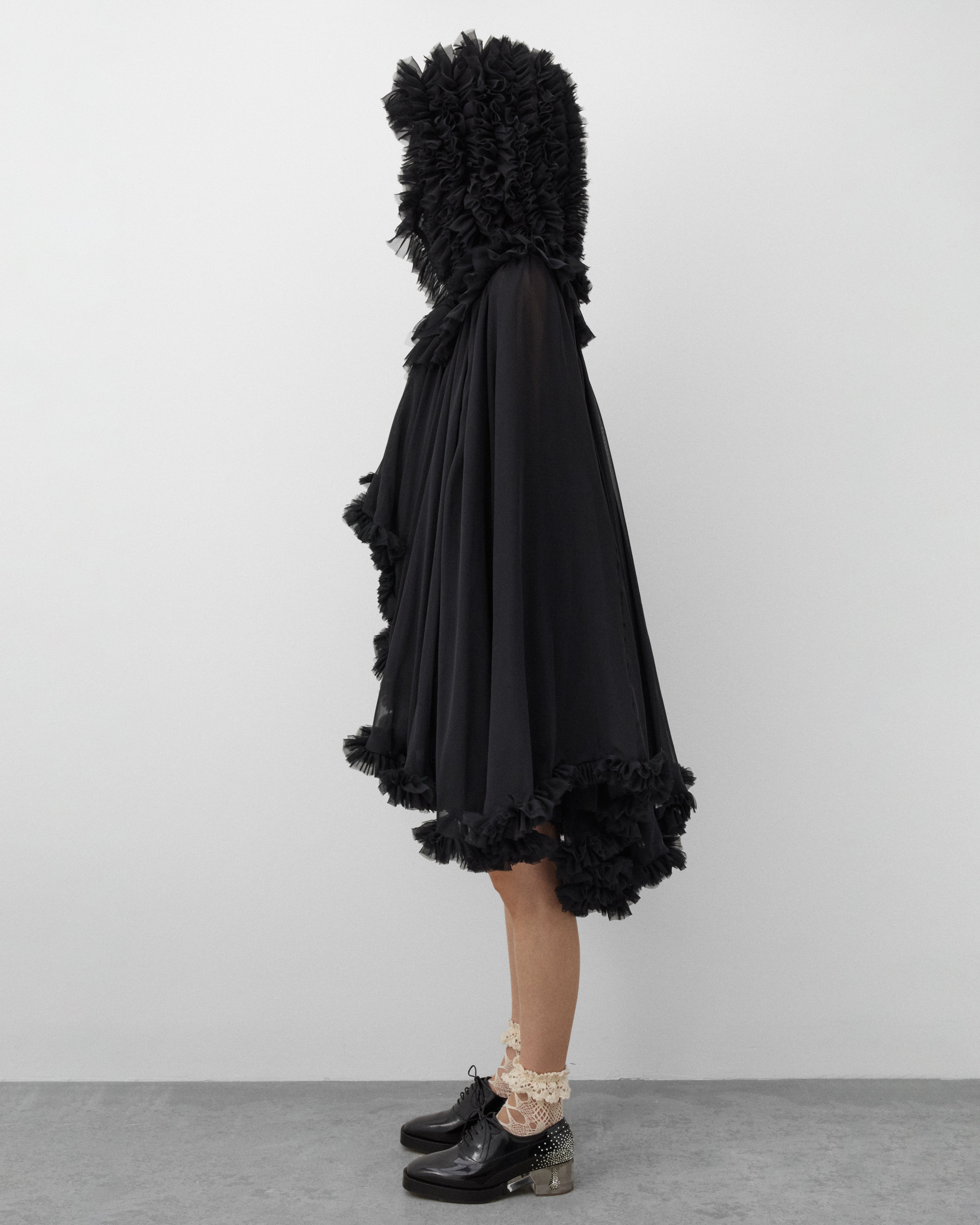 Noir Kei Ninomiya: Women's Georgette Jacket (Black) | Dover Street