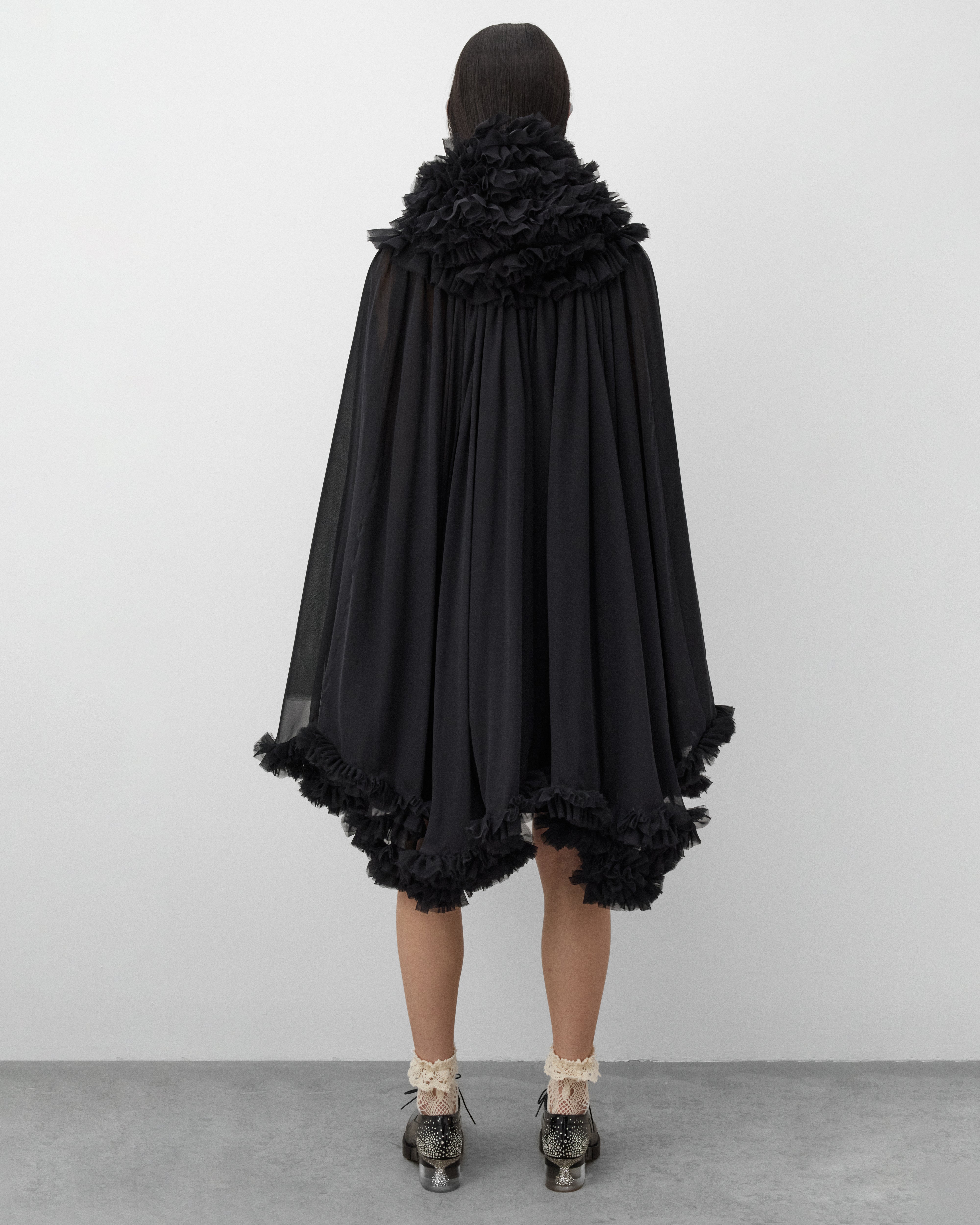 Noir Kei Ninomiya: Women's Georgette Jacket (Black) | Dover Street