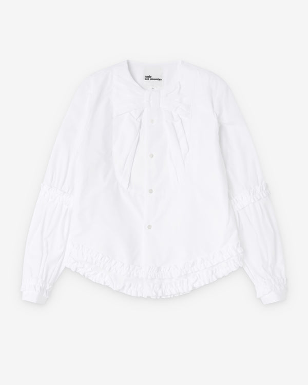 Noir Kei Ninomiya - Women's Ruffle Poplin Blouse - (White)