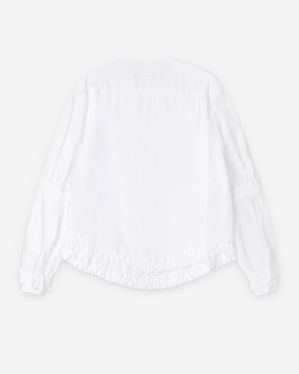 Noir Kei Ninomiya - Women's Ruffle Poplin Blouse - (White)