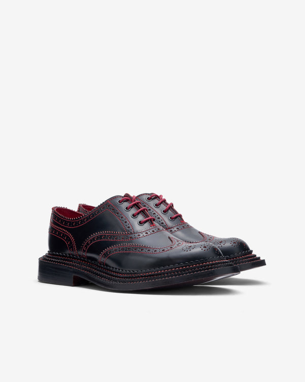 Noir Kei Ninomiya - Women's Derby Brogue Shoes - (Black/Red)