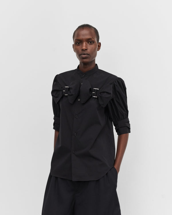 Noir Kei Ninomiya - Women's Double Bow Blouse - (Black)
