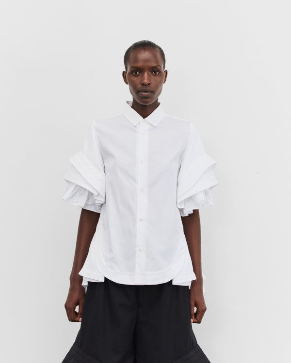 Noir Kei Ninomiya - Women's Peplum Hem Blouse - (White)