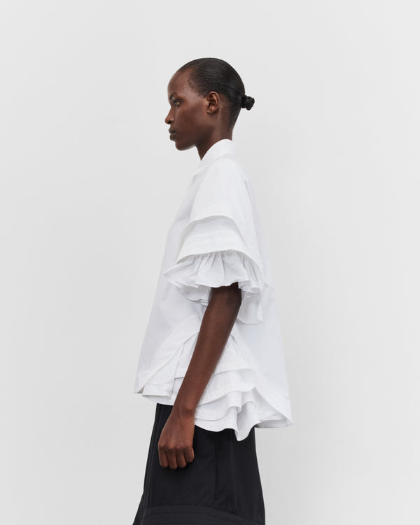 Noir Kei Ninomiya - Women's Peplum Hem Blouse - (White)