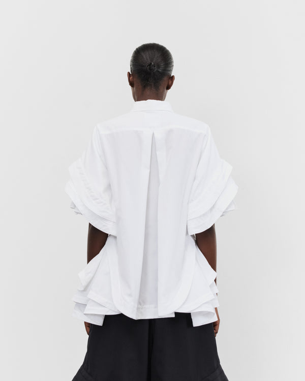 Noir Kei Ninomiya - Women's Peplum Hem Blouse - (White)