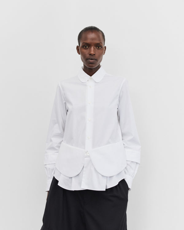 Noir Kei Ninomiya - Women's Layered Poplin Shirt - (White)