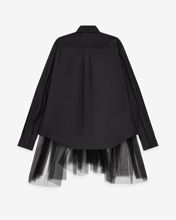 Noir Kei Ninomiya - Women's Tulle Hem Blouse - (Black)