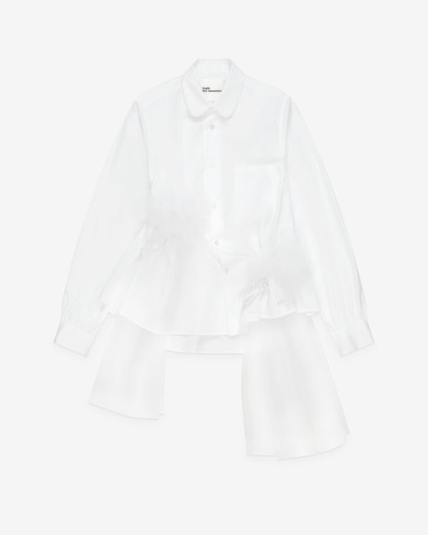 Noir Kei Ninomiya - Women's Tulle Hem Blouse - (White)