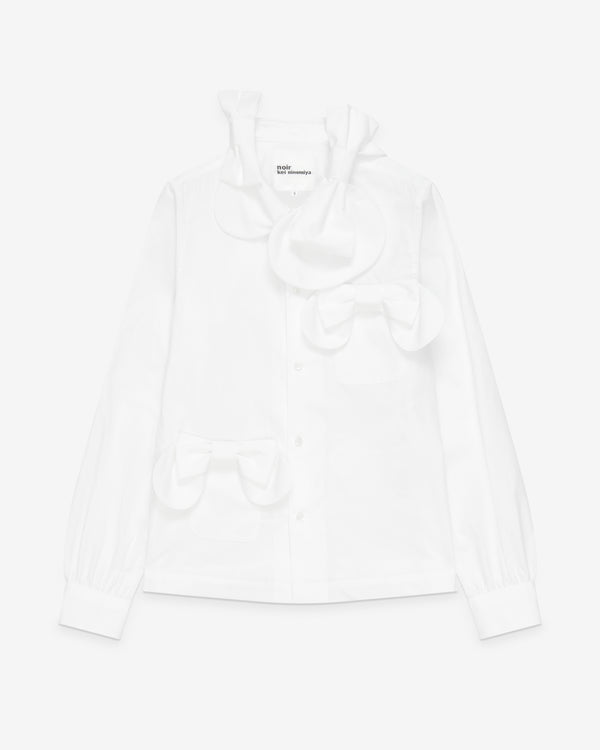 Noir Kei Ninomiya - Women's Bow Collar Shirt - (White)