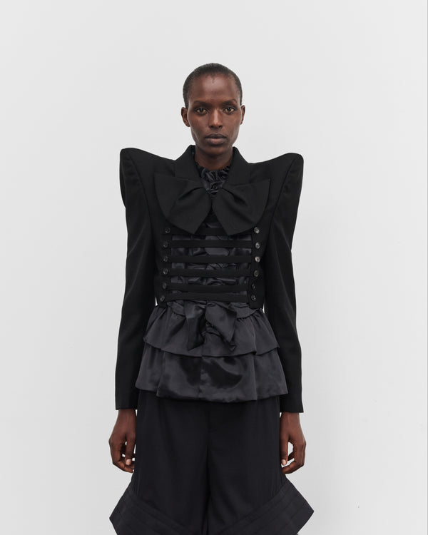 Noir Kei Ninomiya - Women's Lace Open Blazer - (Black)