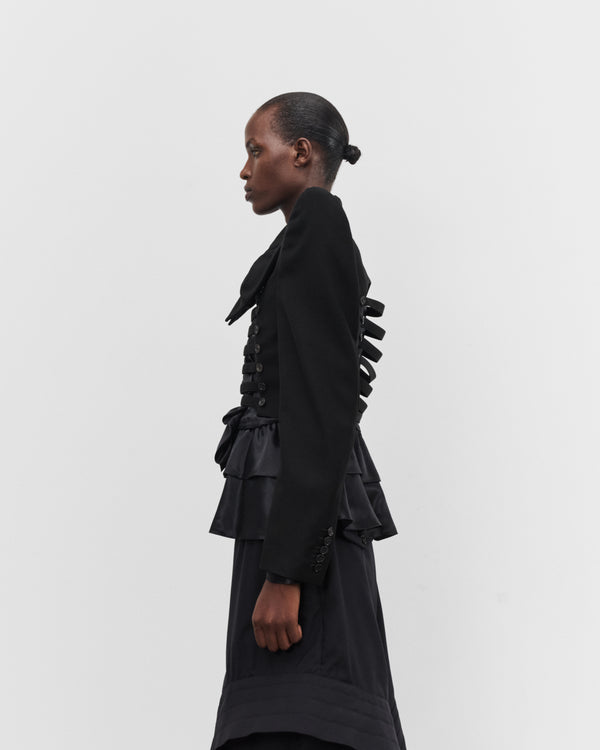 Noir Kei Ninomiya - Women's Lace Open Blazer - (Black)