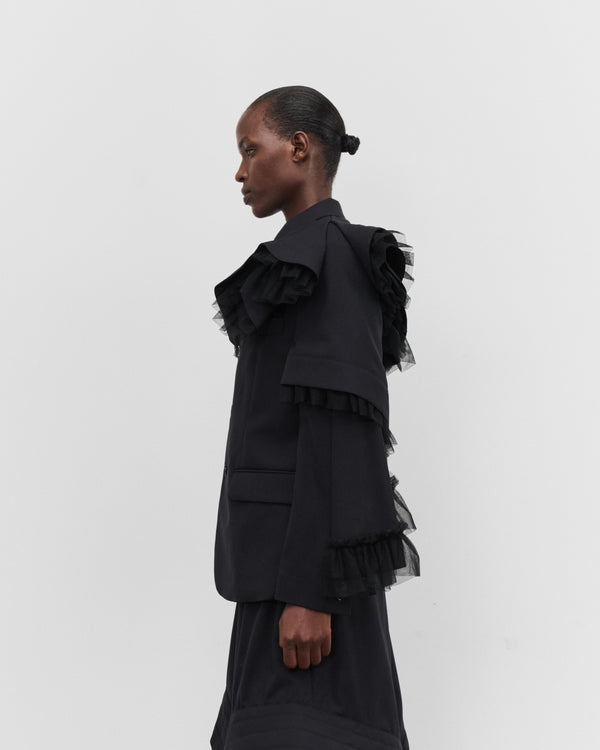 Noir Kei Ninomiya - Women's Layered Tulle Blazer - (Black)