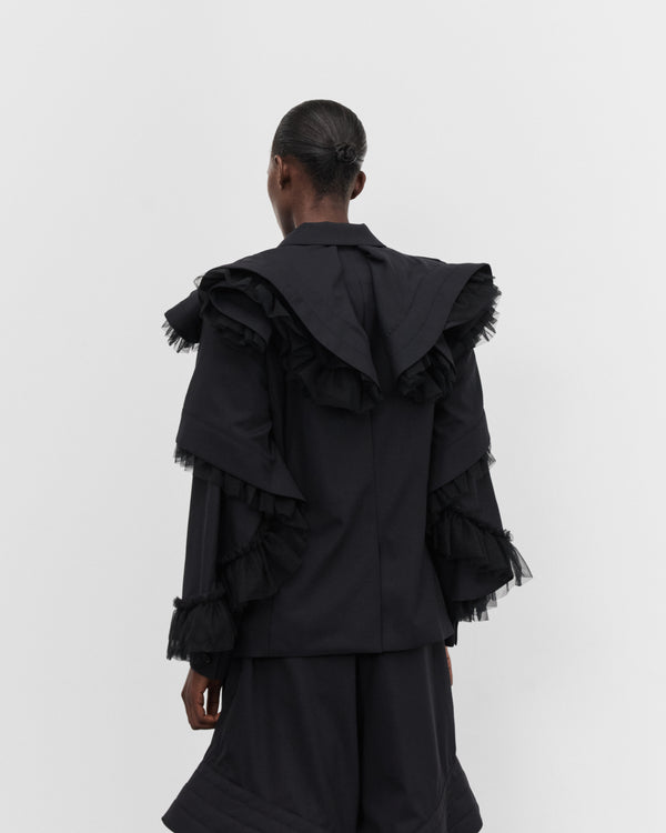Noir Kei Ninomiya - Women's Layered Tulle Blazer - (Black)