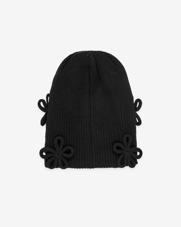 Noir Kei Ninomiya - Women's Applique Flower Beanie - (Black)