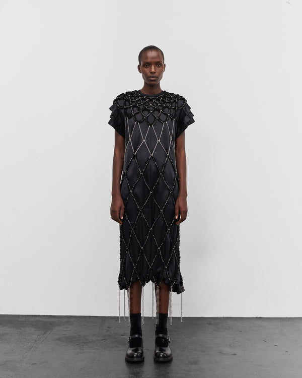 Noir Kei Ninomiya - Women's Openwork Layering Dress - (Black)