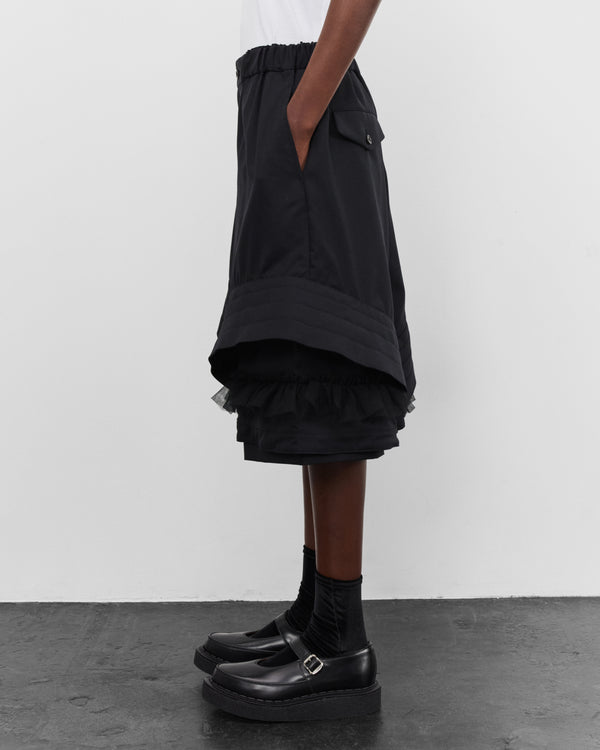Noir Kei Ninomiya - Women's Tiered Tulle Shorts - (Black)