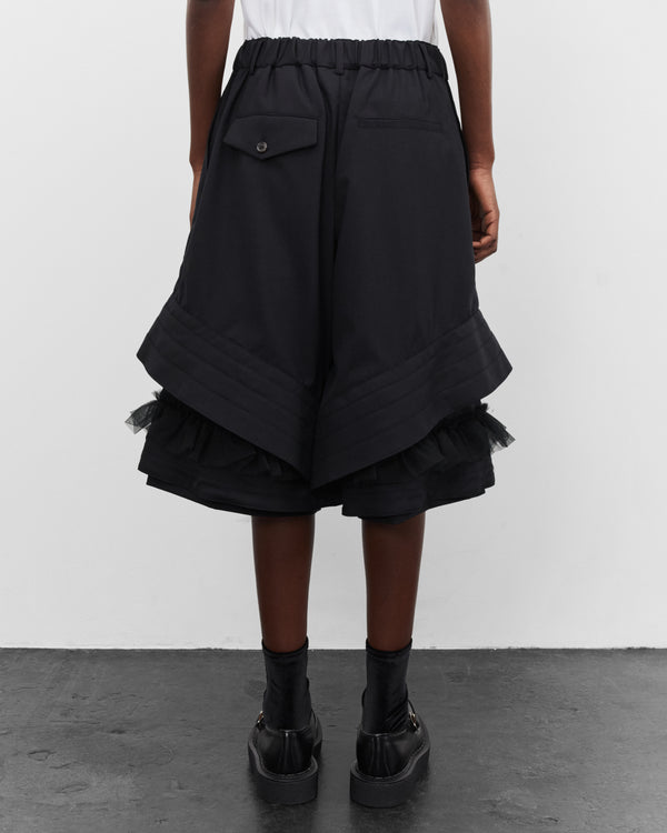 Noir Kei Ninomiya - Women's Tiered Tulle Shorts - (Black)