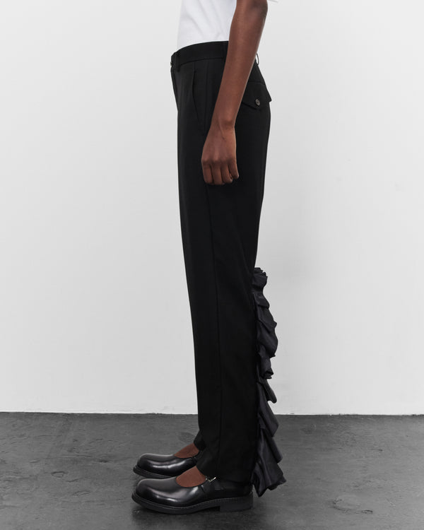 Noir Kei Ninomiya - Women's Zip Ruffle Trousers - (Black)