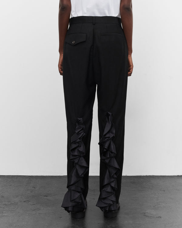 Noir Kei Ninomiya - Women's Zip Ruffle Trousers - (Black)