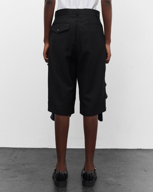 Noir Kei Ninomiya - Women's Cropped Zip Ruffle Trousers - (Black