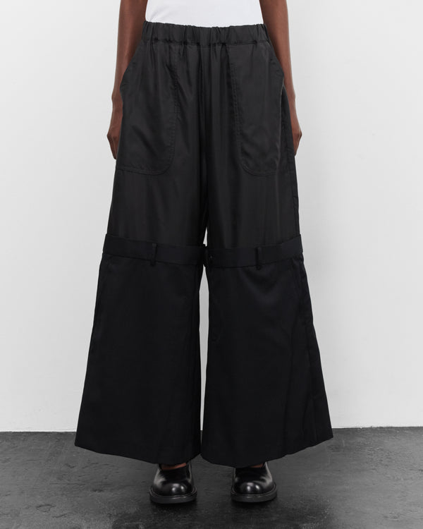 Noir Kei Ninomiya - Women's Double Layer Trousers - (Black)
