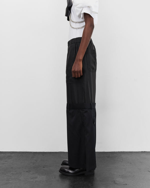 Noir Kei Ninomiya - Women's Double Layer Trousers - (Black)