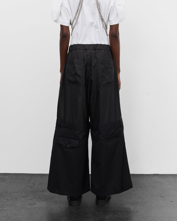 Noir Kei Ninomiya - Women's Double Layer Trousers - (Black)