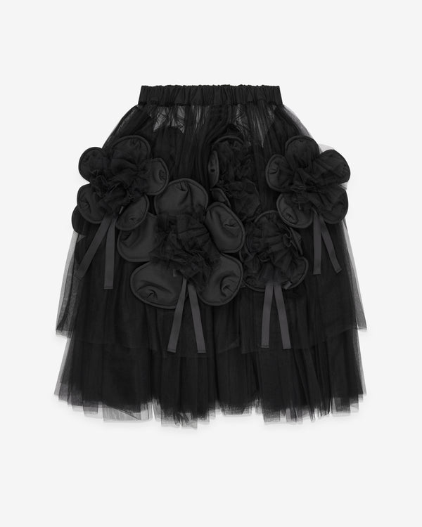 Noir Kei Ninomiya - Women's Floral Tulle Tutu Skirt - (Black)