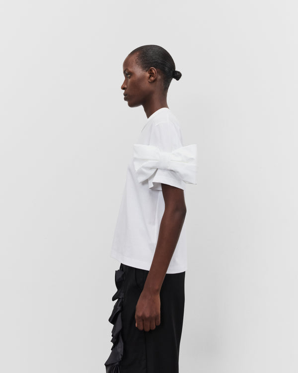 Noir Kei Ninomiya - Women's Bow Sleeve T-Shirt - (White)