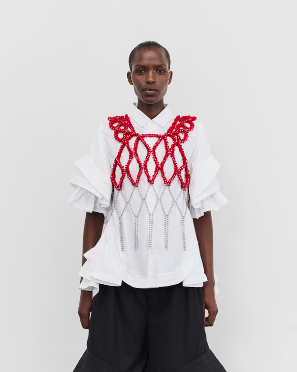 Noir Kei Ninomiya - Women's Yarn & Chain Vest - (Red)