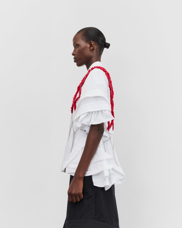 Noir Kei Ninomiya - Women's Yarn & Chain Vest - (Red)