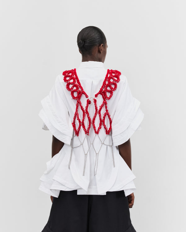 Noir Kei Ninomiya - Women's Yarn & Chain Vest - (Red)