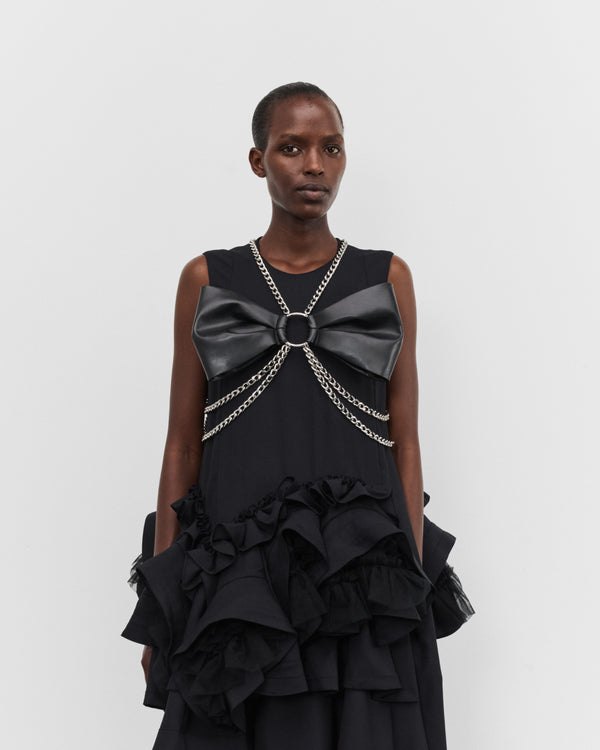 Noir Kei Ninomiya - Women's Bow Chain Vest - (Black)