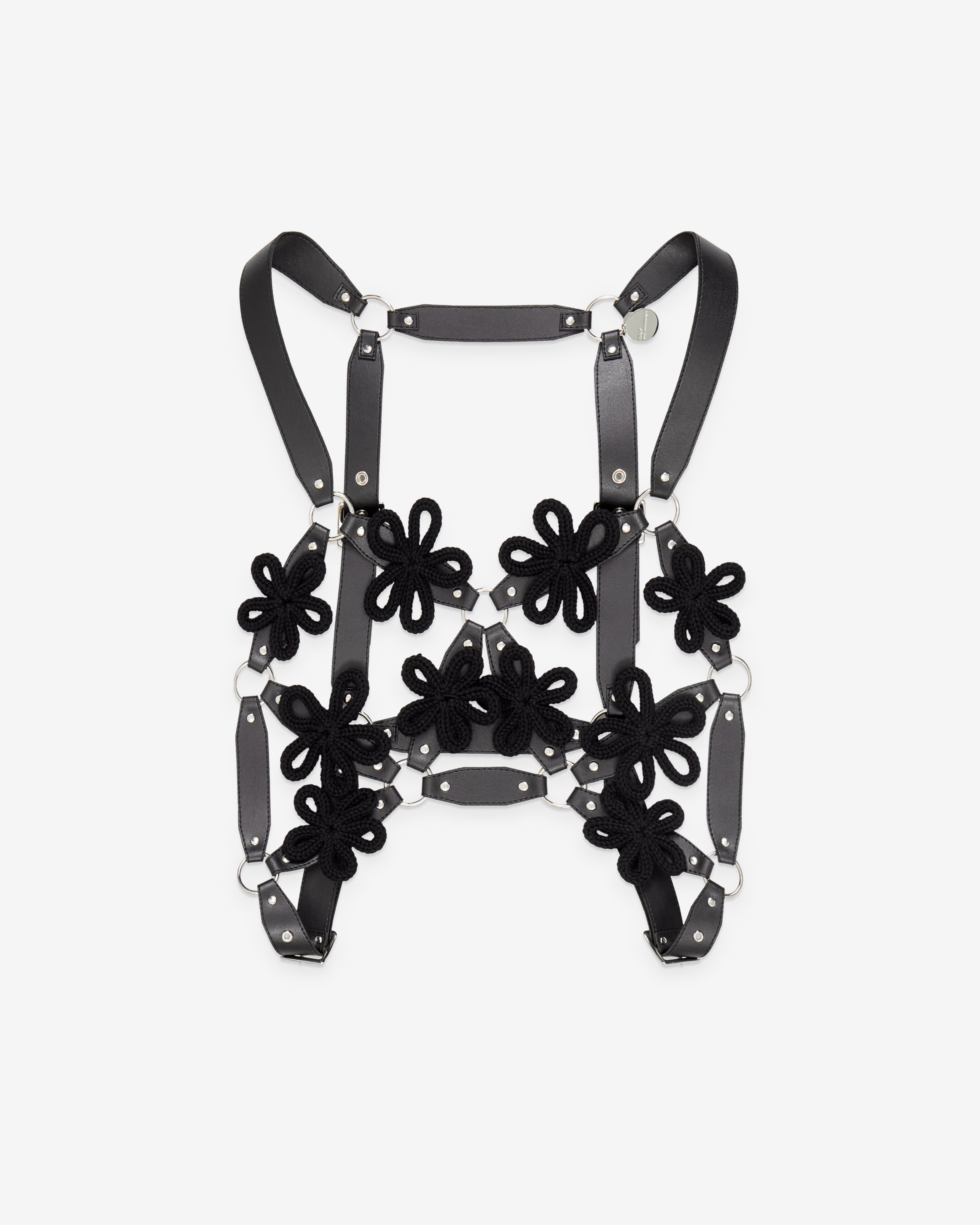 Noir Kei Ninomiya: Women's Cord Flower Vest (Black) | Dover Street