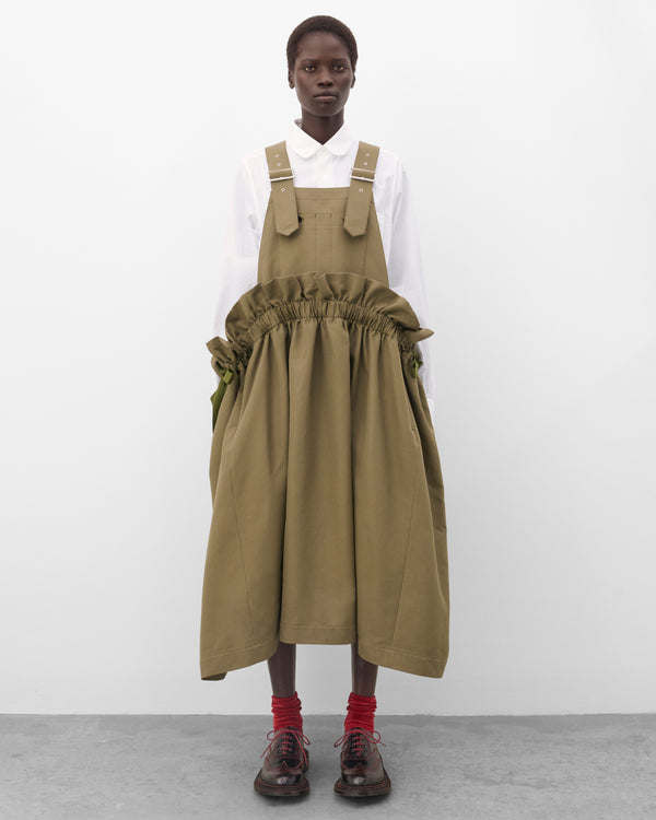 Noir Kei Ninomiya - Women's Cotton Pinafore - (Khaki Green)