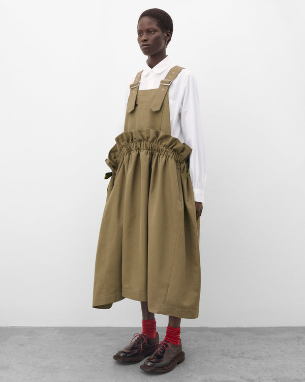 Noir Kei Ninomiya - Women's Cotton Pinafore - (Khaki Green)