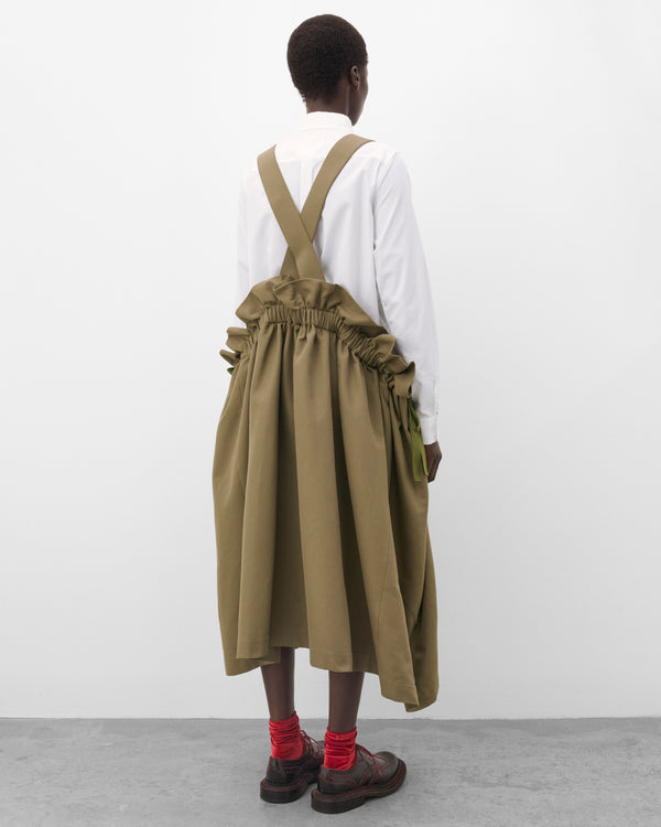Noir Kei Ninomiya - Women's Cotton Pinafore - (Khaki Green)
