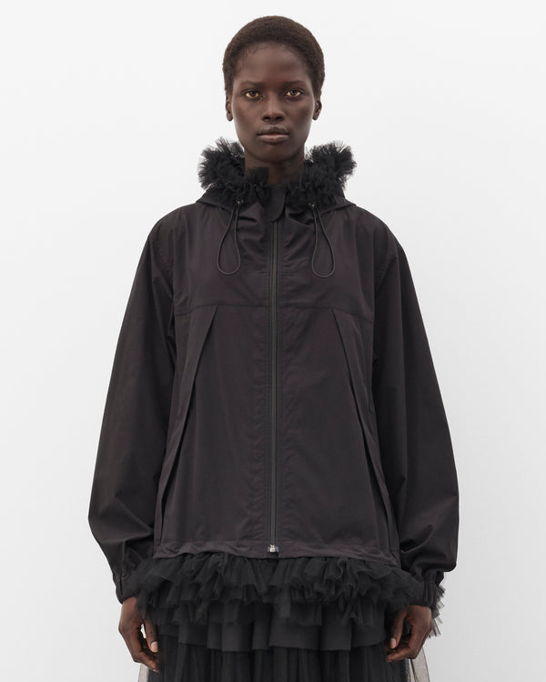 Noir Kei Ninomiya - Women's Technical Tulle Hooded Jacket - (Black)