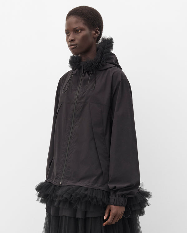 Noir Kei Ninomiya - Women's Technical Tulle Hooded Jacket - (Black)