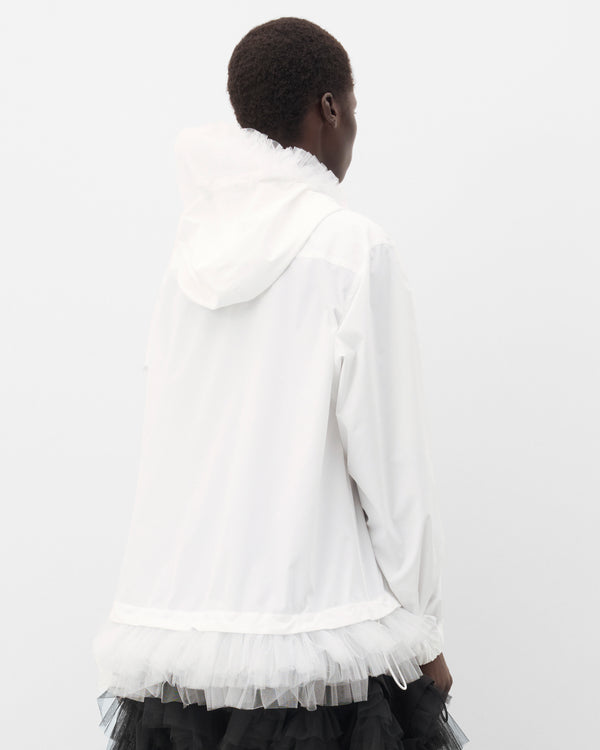 Noir Kei Ninomiya - Women's Technical Tulle Hooded Jacket - (White)
