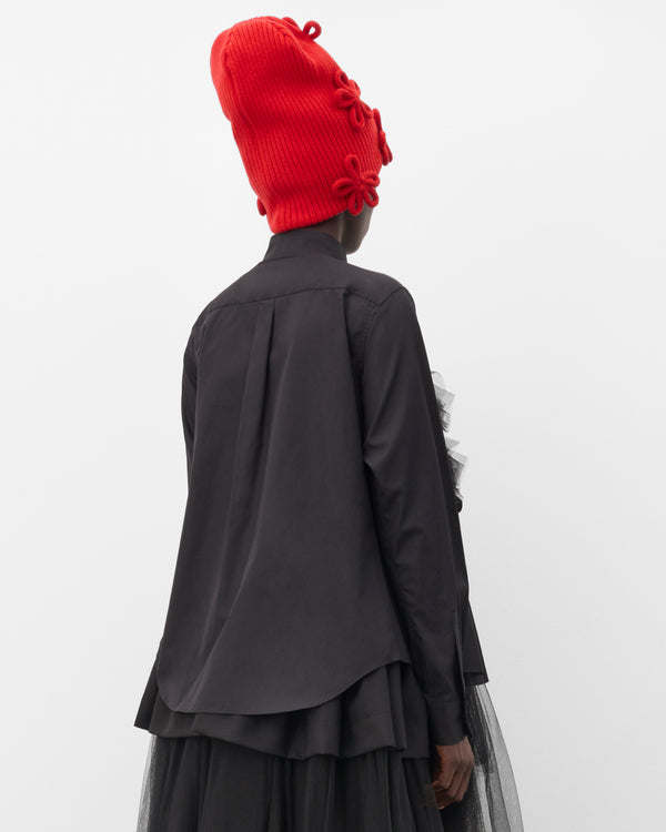 Noir Kei Ninomiya - Women's Tulle Hem Blouse - (Black)