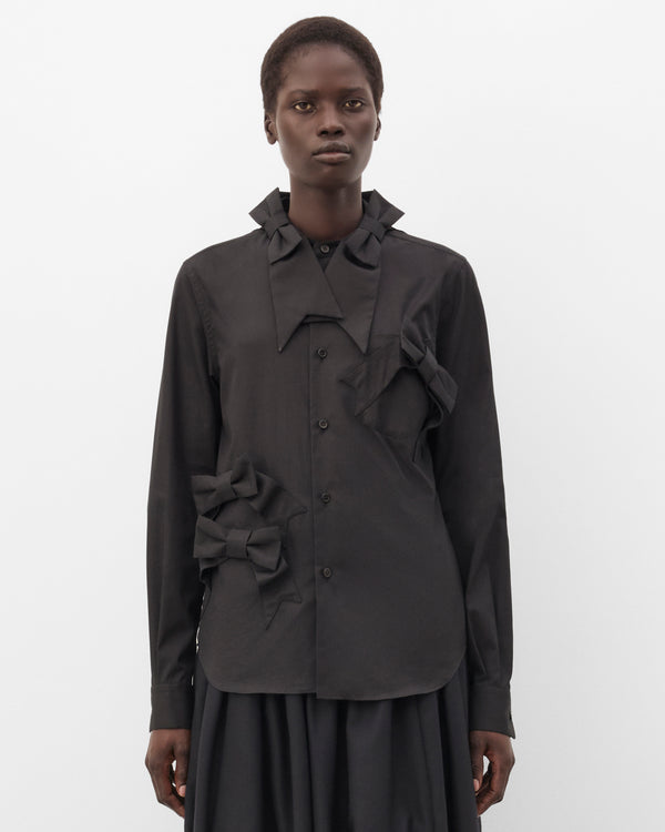 Noir Kei Ninomiya - Women's Bow Blouse - (Black)