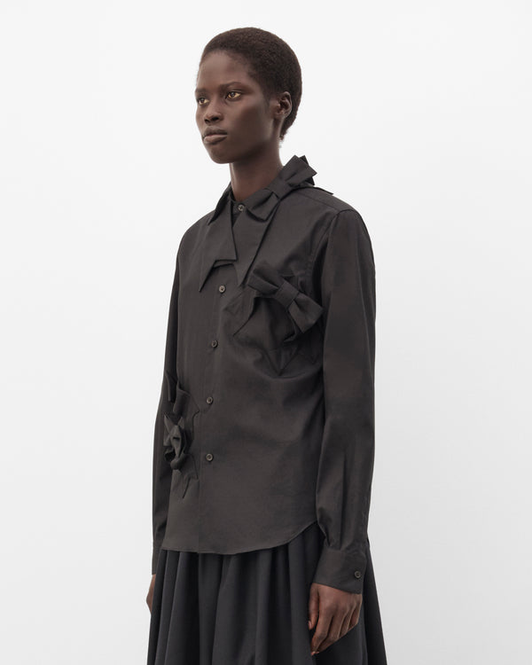 Noir Kei Ninomiya - Women's Bow Blouse - (Black)