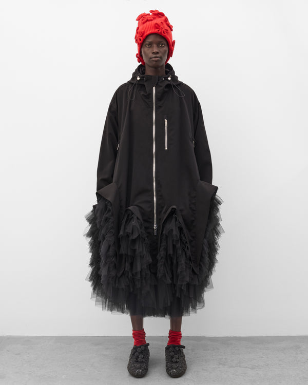 Noir Kei Ninomiya - Women's Hooded Technical Tulle Coat - (Black)